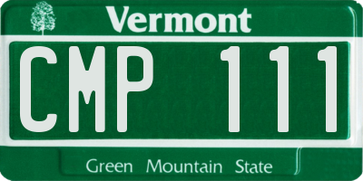 VT license plate CMP111