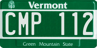 VT license plate CMP112