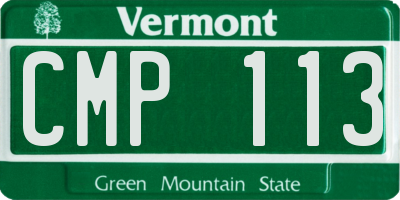 VT license plate CMP113