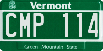 VT license plate CMP114