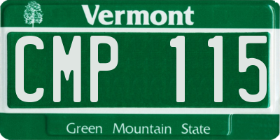 VT license plate CMP115