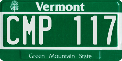 VT license plate CMP117