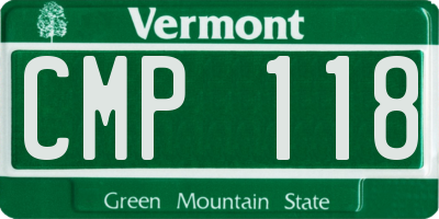 VT license plate CMP118