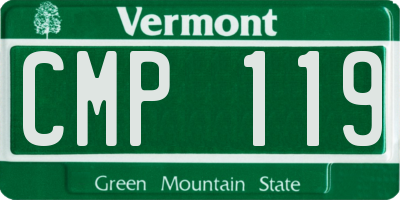 VT license plate CMP119