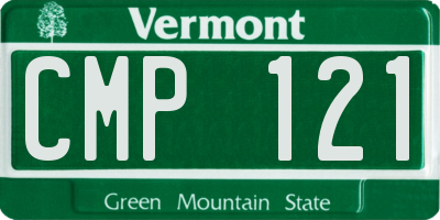 VT license plate CMP121