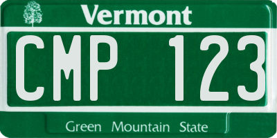 VT license plate CMP123