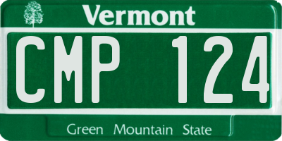 VT license plate CMP124