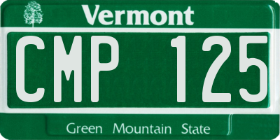 VT license plate CMP125