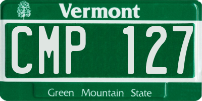 VT license plate CMP127