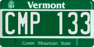 VT license plate CMP133