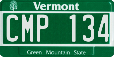 VT license plate CMP134