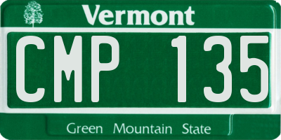 VT license plate CMP135
