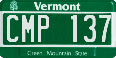 VT license plate CMP137