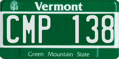 VT license plate CMP138