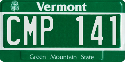 VT license plate CMP141