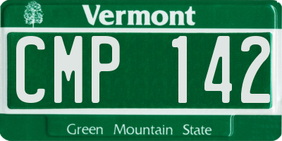 VT license plate CMP142
