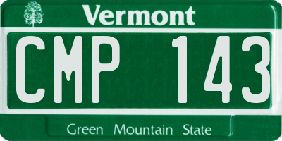 VT license plate CMP143