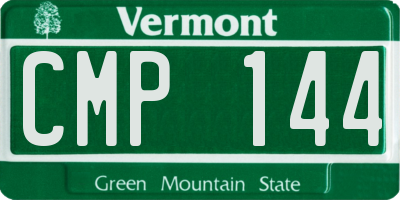 VT license plate CMP144
