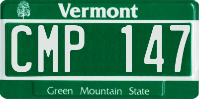 VT license plate CMP147