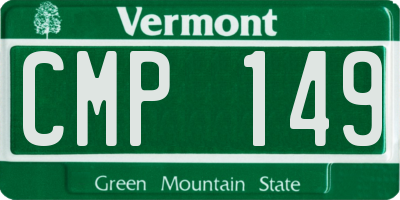 VT license plate CMP149