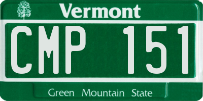 VT license plate CMP151