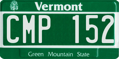 VT license plate CMP152