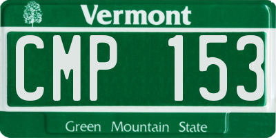 VT license plate CMP153
