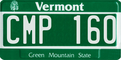 VT license plate CMP160