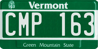 VT license plate CMP163