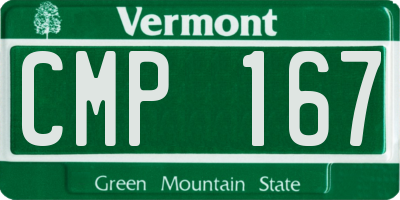 VT license plate CMP167