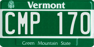 VT license plate CMP170