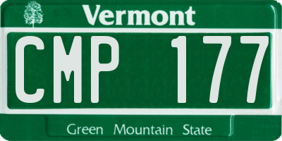 VT license plate CMP177