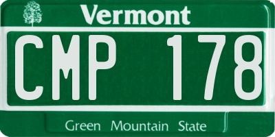VT license plate CMP178