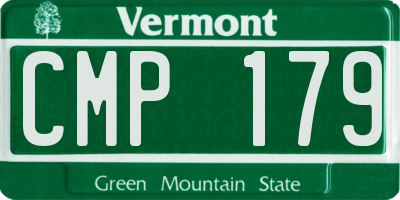 VT license plate CMP179