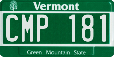 VT license plate CMP181