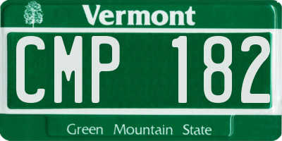 VT license plate CMP182