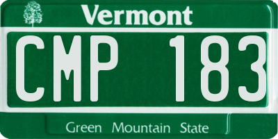 VT license plate CMP183