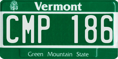 VT license plate CMP186