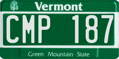 VT license plate CMP187