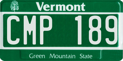 VT license plate CMP189