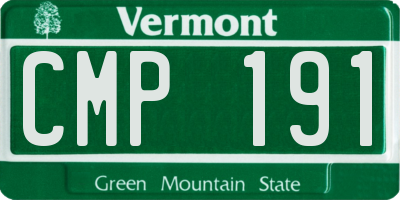 VT license plate CMP191