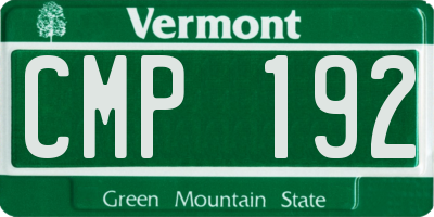 VT license plate CMP192