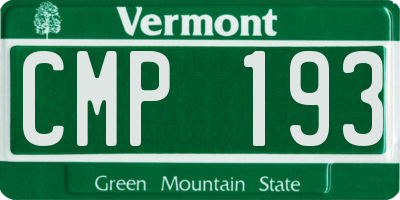 VT license plate CMP193