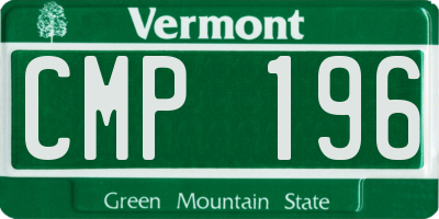 VT license plate CMP196