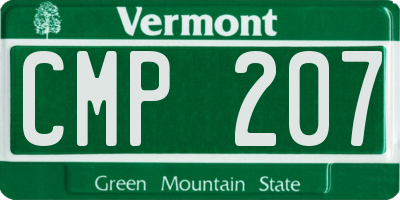 VT license plate CMP207