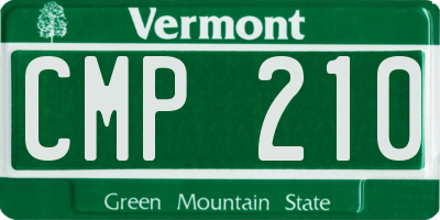 VT license plate CMP210