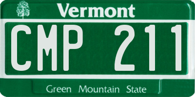 VT license plate CMP211