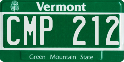 VT license plate CMP212