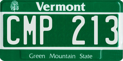 VT license plate CMP213