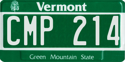 VT license plate CMP214